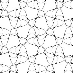 Black and white seamless pattern wave line style