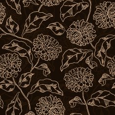 Seamless floral pattern with chrysanthemums Vector N7