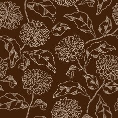 Seamless floral pattern with chrysanthemums Vector N8
