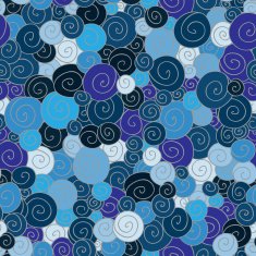 blue grey circles background vector seamless pattern N2