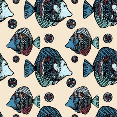 Beautiful graphically ethnic fish