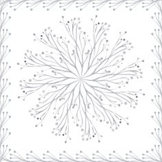 Circular pattern of watercolor vector plants