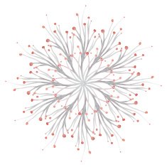 Circular pattern of watercolor vector plants N2