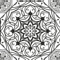 Seamless black and white vintage pattern