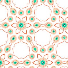 Lace floral colorful ethnic ornament pattern flower N2