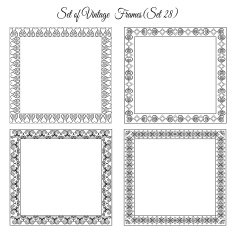 Set of vintage decorative borders N6