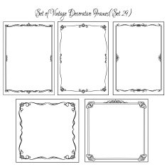 Set of Decorative Vintage border