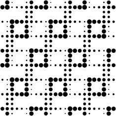 Black and white geometric seamless pattern with circle N10