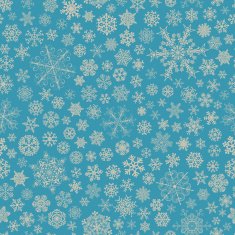 Seamless pattern of snowflakes gray on light blue