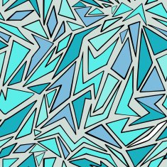 Hand drawn seamless cold geometric pattern N2
