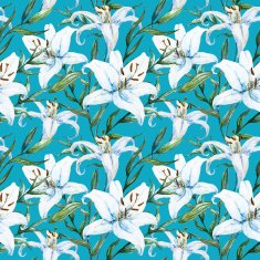 Vector tropical watercolor lilly pattern N24