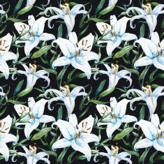 Vector tropical watercolor lilly pattern N25