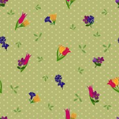 Seamless pattern with bouquets of flowers cartoon N13