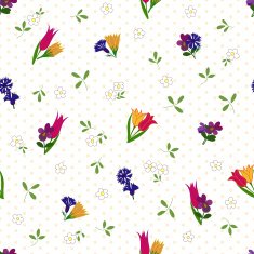 Seamless pattern with bouquets of flowers cartoon N14