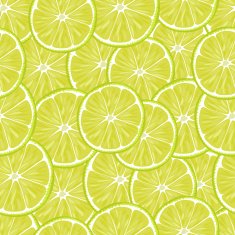 Seamless pattern with slices of lime