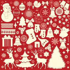 Christmas retro icons