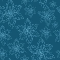 blue big flowers on a background vector seamless pattern