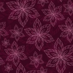 white big flowers on a purple background vector seamless abstrac