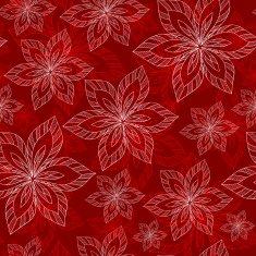 white and red big flowers on a background vector