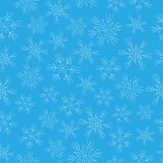 White snowflakes on blue background seamless pattern N4