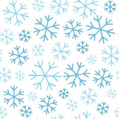 Blue snowflakes on white background seamless pattern N10