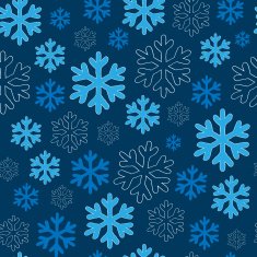Blue snowflakes on blue background seamless pattern N2