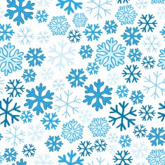 Blue snowflakes on white background seamless pattern N14