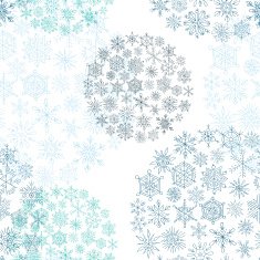 white background christmas balls from snowflakes