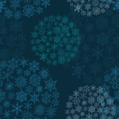 blue background christmas balls from snowflakes seamless