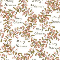 wreath of holly Christmas seamless N2