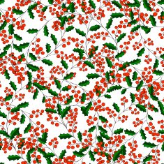 wreath of holly Christmas seamless N4