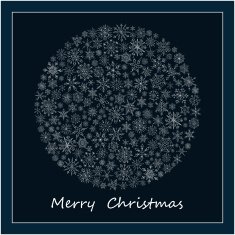 Christmas ball of snowflakes