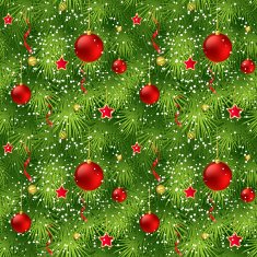 Christmas tree fir branch seamless background Vector illustration N2