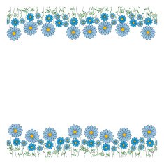 blue daisy vector illustration