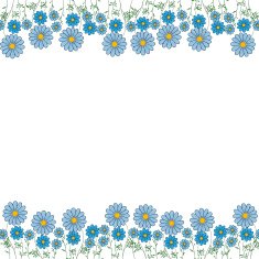 blue daisy vector illustration N4