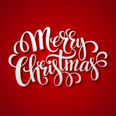Merry Christmas Lettering design Vector illustration