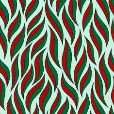 abstract two-tone green red leaves