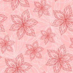 pink big hand drawn flowers