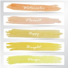 Light orange yellow vintage banner