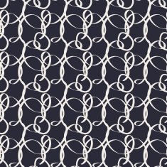 Geometric hand drawn seamless pattern with ribbons N2
