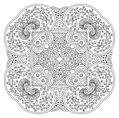 Black And White Mandala N5