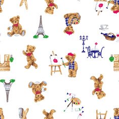 Bear illustration pattern N10