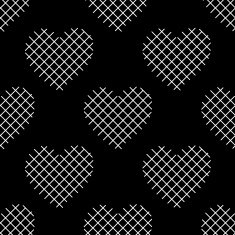 Seamless pattern with striped hearts