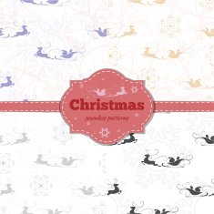 Christmas Set of seamless patterns