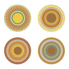 Geometric circle element made in vector