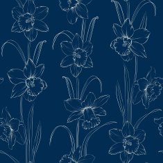 Spring flowers fabric seamless pattern