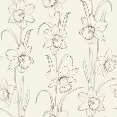 Spring flowers fabric seamless pattern N2