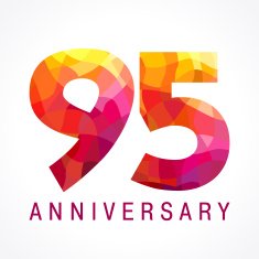 anniversary 95 red colored logo N2