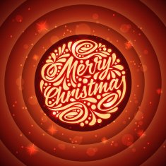 Holidays greeting card with a calligraphic lettering N2