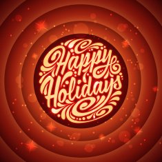 Holidays greeting card with a calligraphic lettering N4